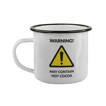 WARNING MAY CONTAIN HOT COCOA MUG PADDINGTON, Κούπα εμαγιέ με μαύρο χείλος 360ml