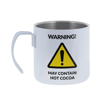 WARNING MAY CONTAIN HOT COCOA MUG PADDINGTON, Mug Stainless steel double wall 400ml