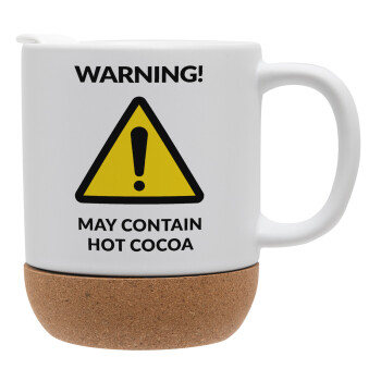 WARNING MAY CONTAIN HOT COCOA MUG PADDINGTON, Κούπα, κεραμική με βάση φελού και καπάκι (ΜΑΤ), 330ml