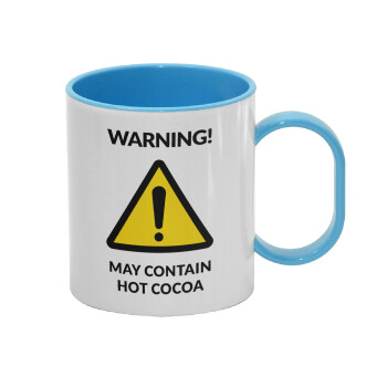 WARNING MAY CONTAIN HOT COCOA MUG PADDINGTON, Κούπα (πλαστική) (BPA-FREE) Polymer Μπλε για παιδιά, 330ml