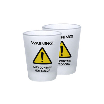 WARNING MAY CONTAIN HOT COCOA MUG PADDINGTON, Σφηνοπότηρα γυάλινα 45ml του πάγου (2 τεμάχια)