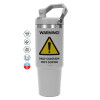 ΓΚΡΙ χρώματος Θερμός Ανοξείδωτο 890ml (30oz) με χερούλι