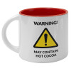 Κούπα κεραμική 400ml Λευκή/Κόκκινη