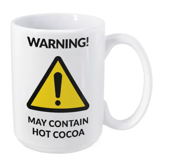 WARNING MAY CONTAIN HOT COCOA MUG PADDINGTON — Mega mug, ceramic, 450ml
