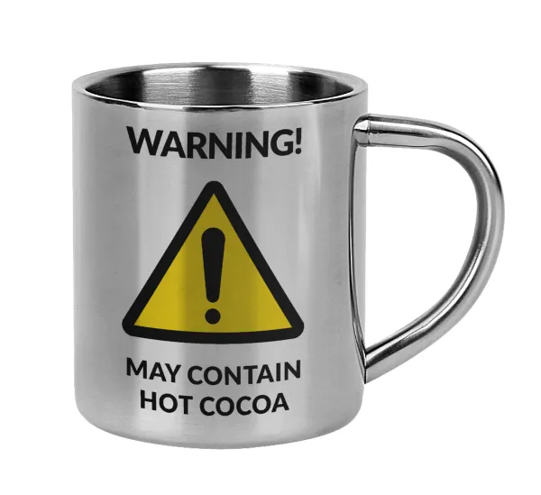 WARNING MAY CONTAIN HOT COCOA MUG PADDINGTON — Mug Stainless steel double wall 300ml