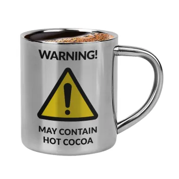 WARNING MAY CONTAIN HOT COCOA MUG PADDINGTON, Double-wall metal cup for espresso (220ml)