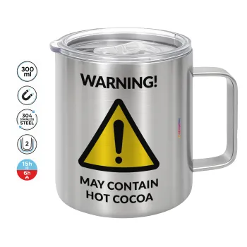 WARNING MAY CONTAIN HOT COCOA MUG PADDINGTON, Κούπα Ανοξείδωτη διπλού τοιχώματος 300ml