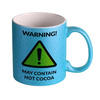 WARNING MAY CONTAIN HOT COCOA MUG PADDINGTON, Κούπα Σιέλ Glitter που γυαλίζει, κεραμική, 330ml