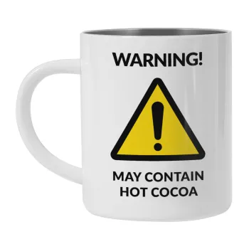 WARNING MAY CONTAIN HOT COCOA MUG PADDINGTON, Κούπα Ανοξείδωτη διπλού τοιχώματος 300ml