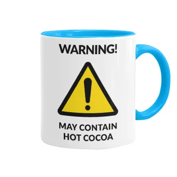 WARNING MAY CONTAIN HOT COCOA MUG PADDINGTON, Κούπα χρωματιστή γαλάζια, κεραμική, 330ml