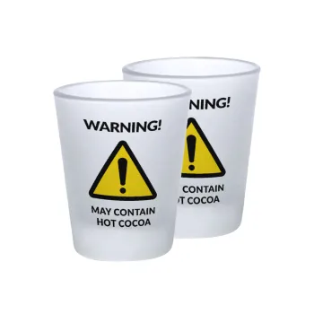 WARNING MAY CONTAIN HOT COCOA MUG PADDINGTON, Σφηνοπότηρα γυάλινα 45ml του πάγου (2 τεμάχια)