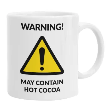 WARNING MAY CONTAIN HOT COCOA MUG PADDINGTON, Ceramic coffee mug, 330ml