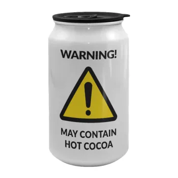 WARNING MAY CONTAIN HOT COCOA MUG PADDINGTON, Κούπα ταξιδιού μεταλλική με καπάκι (tin-can) 500ml