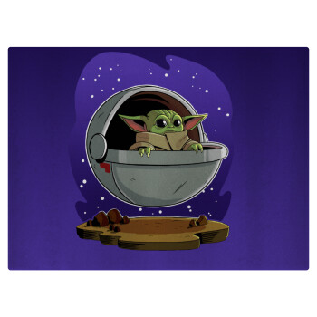 Baby Yoda mandalorian, Επιφάνεια κοπής γυάλινη (38x28cm)