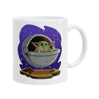 Baby Yoda mandalorian, Ceramic coffee mug, 330ml (1pcs)