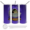 360 Eco friendly ποτήρι θερμό (tumbler) από ανοξείδωτο ατσάλι 600ml, με μεταλλικό καλαμάκι & βούρτσα καθαρισμού