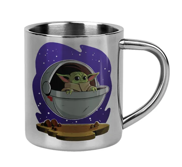 Baby Yoda mandalorian — Mug Stainless steel double wall 300ml