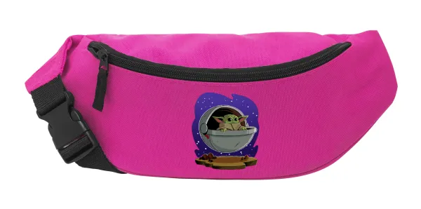 Baby Yoda mandalorian — Unisex waist bag (banana) in PINK color with 2 pockets