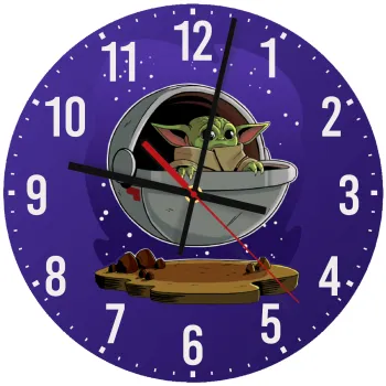 Baby Yoda mandalorian, Ρολόι τοίχου ξύλινο (30cm)