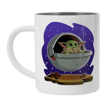 Baby Yoda mandalorian, Mug Stainless steel double wall 300ml