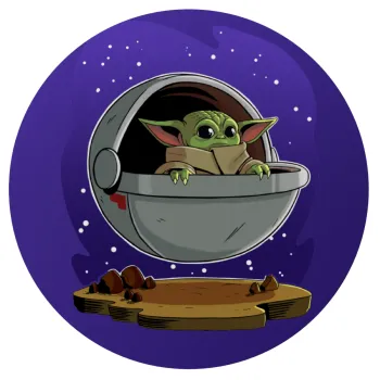 Baby Yoda mandalorian, Mousepad Στρογγυλό 20cm