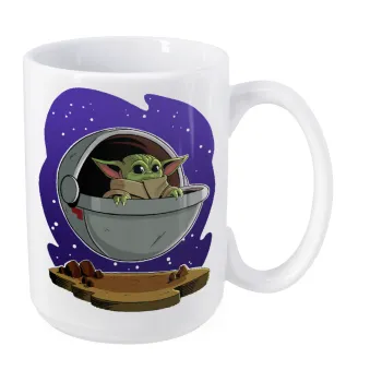 Baby Yoda mandalorian, Κούπα Mega, κεραμική, 450ml