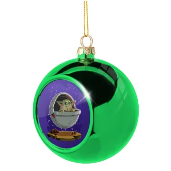 Baby Yoda mandalorian, Green Christmas tree ornament ball 8cm
