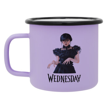 Wednesday Adams, dance with hands, Κούπα Μεταλλική εμαγιέ ΜΑΤ Light Pastel Purple 360ml