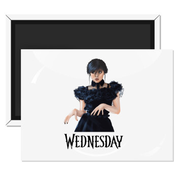 Wednesday Adams, dance with hands, Ορθογώνιο μαγνητάκι ψυγείου διάστασης 9x6cm