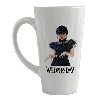 Wednesday Adams, dance with hands, Κούπα κωνική Latte Μεγάλη, κεραμική, 450ml