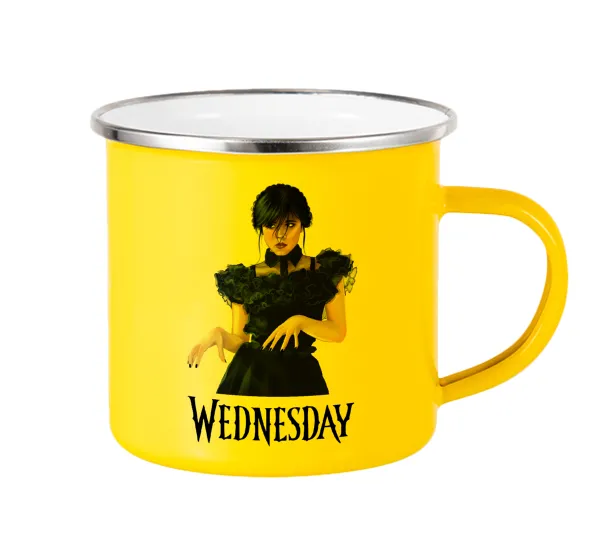 Wednesday Adams — Yellow Enamel Metallic Cup 360ml