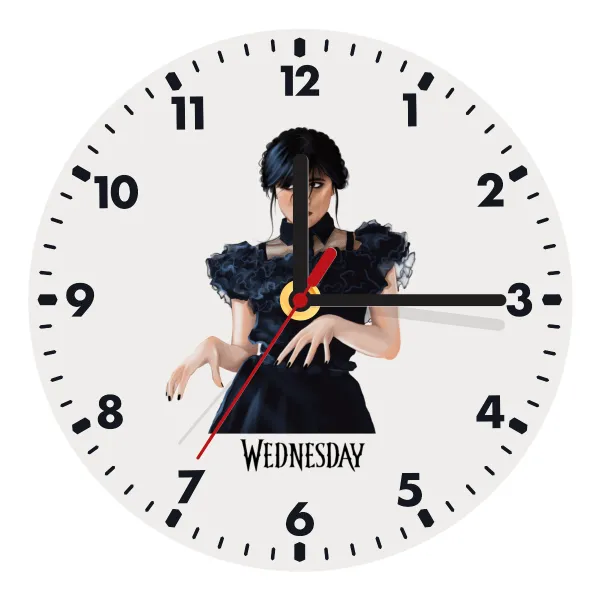Wednesday Adams — Ρολόι τοίχου ξύλινο (20cm)