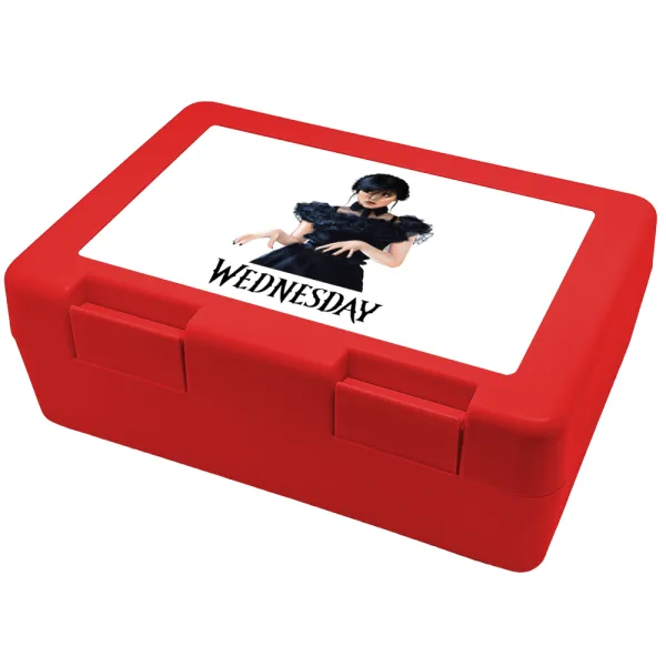 Wednesday Adams — Παιδικό δοχείο κολατσιού ΚΟΚΚΙΝΟ 185x128x65mm (BPA free πλαστικό)