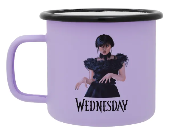 Wednesday Adams — Κούπα Μεταλλική εμαγιέ ΜΑΤ Light Pastel Purple 360ml
