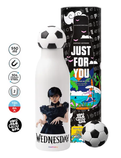 Wednesday Adams — Soccer Metal mug thermos, double wall, 550ml