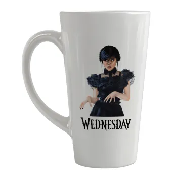 Wednesday Adams, dance with hands, Κούπα κωνική Latte Μεγάλη, κεραμική, 450ml