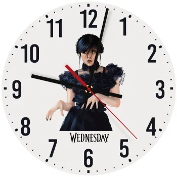 Wednesday Adams, dance with hands, Ρολόι τοίχου ξύλινο (30cm)