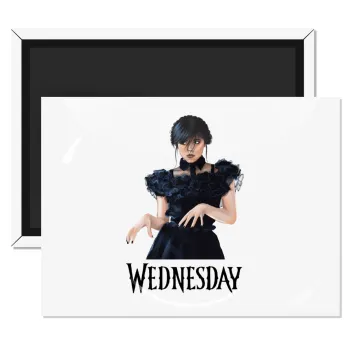Wednesday Adams, dance with hands, Ορθογώνιο μαγνητάκι ψυγείου διάστασης 9x6cm