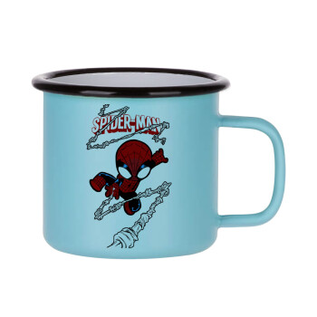 Spiderman kid, Κούπα Μεταλλική εμαγιέ ΜΑΤ σιέλ 360ml