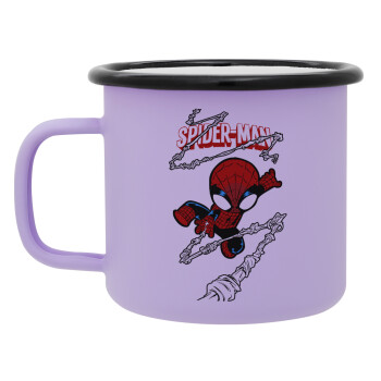 Spiderman kid, Κούπα Μεταλλική εμαγιέ ΜΑΤ Light Pastel Purple 360ml