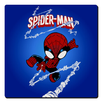 Spiderman kid, Τετράγωνο μαγνητάκι ξύλινο 6x6cm