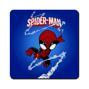 Spiderman kid, Τετράγωνο μαγνητάκι ξύλινο 9x9cm
