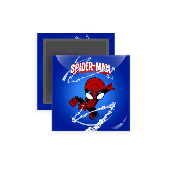 Spiderman kid, Μαγνητάκι ψυγείου τετράγωνο διάστασης 5x5cm