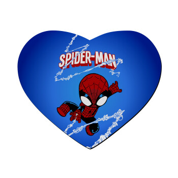 Spiderman kid, Mousepad καρδιά 23x20cm