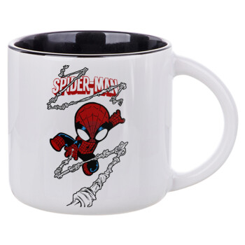 Spiderman kid, Κούπα κεραμική 400ml Λευκή/Μαύρη