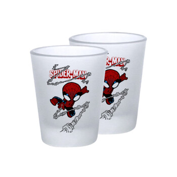Spiderman kid, Σφηνοπότηρα γυάλινα 45ml του πάγου (2 τεμάχια)