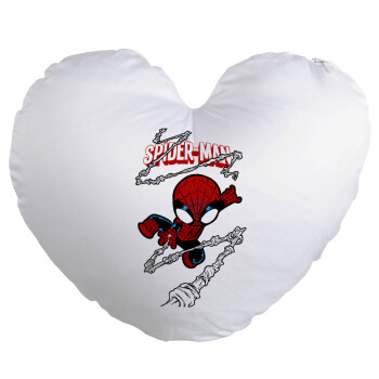 Spiderman kid, Μαξιλάρι καναπέ καρδιά 40x40cm περιέχεται το  γέμισμα