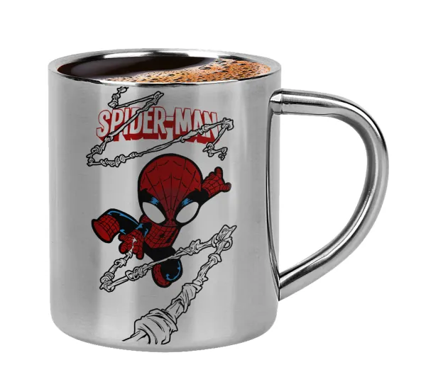Spiderman kid — Double-wall metal cup for espresso (220ml)