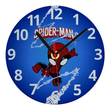 Spiderman kid, Ρολόι τοίχου γυάλινο (20cm)