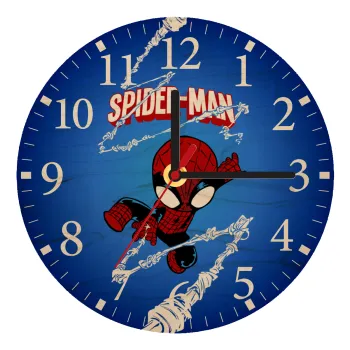 Spiderman kid, Ρολόι τοίχου ξύλινο plywood (20cm)